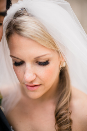 Bride with Blusher Veil