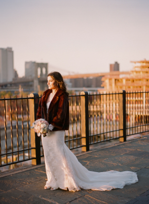 Bride with Brooklyn Skyline