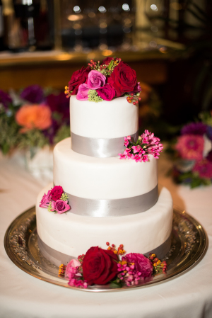 Cake with Fuchsia Flowers