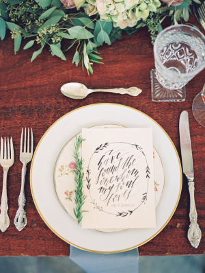 Calligraphy Place Setting