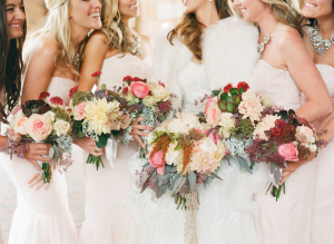 Deep Red and Pink Bouquets