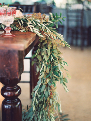 Garland of Greenery on Table