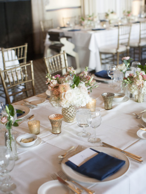Gold and Ivory Reception with Navy