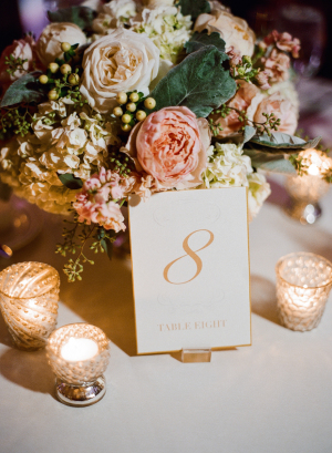 Gold and Pink Centerpiece