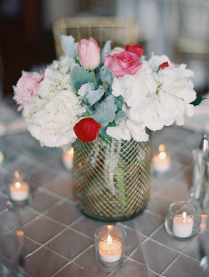 Gray and Pink Wedding Flowers