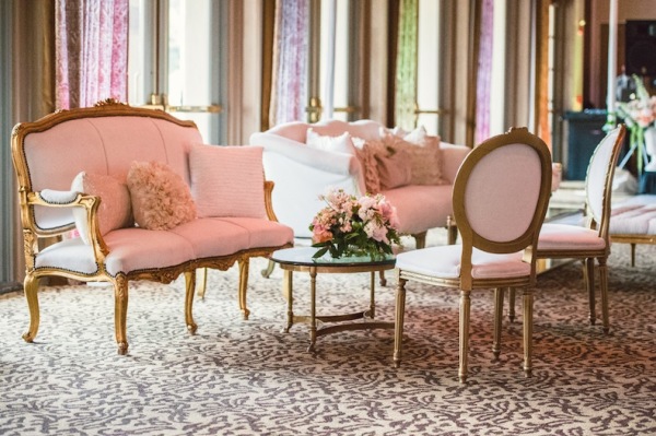 Pink Wedding Lounge Area
