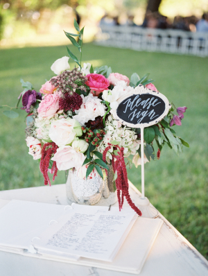 Plum and Ivory Wedding Flowers