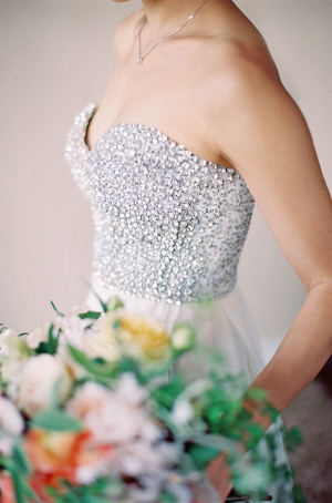 Sarah Seven Crystal Bodice Gown