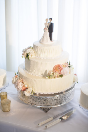 Simple Wedding Cake with Custom Topper