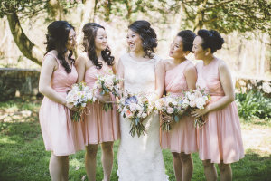 Bridesmaids in Pink J Crew
