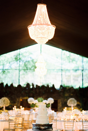 Chandelier in Wedding Tent