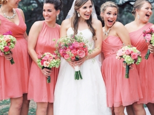 Dark Pink Bridesmaids Dresses