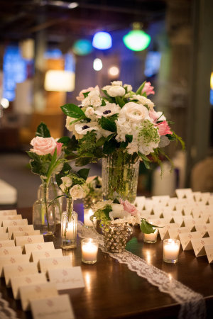Escort Card Table with Lace