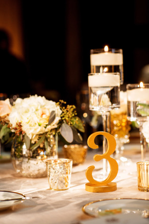 Gold Metal Table Number