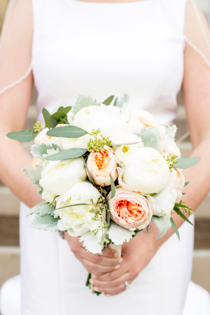 Pale Peach and Ivory Bouquet