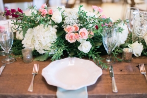 Romantic Pink and White Place Setting