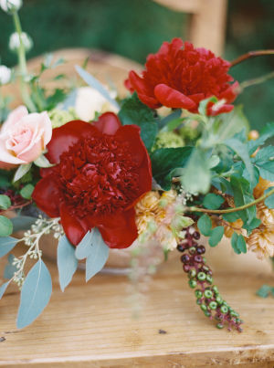 Vivid Red Wedding Flowers