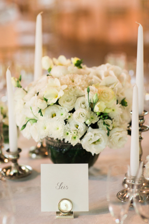 White Flowers with Taper Candles
