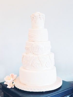 White Tiered Wedding Cake