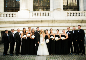 Black and White Bridal Party