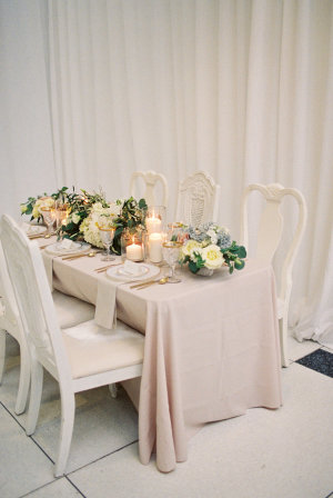 Blush Ivory and Taupe Wedding Table