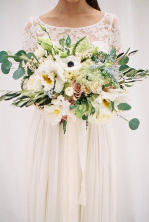 Bouquet with Anemones and Greenery