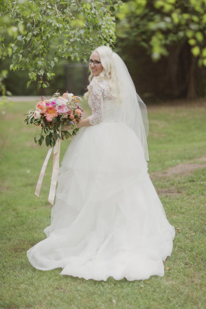 Bride in Vera Wang Ballgown