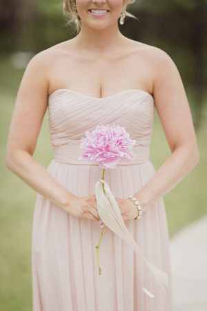 Bridesmaid with Single Flower