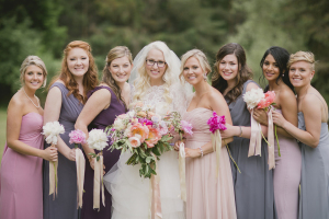 Bridesmaids in Shades of Purple1