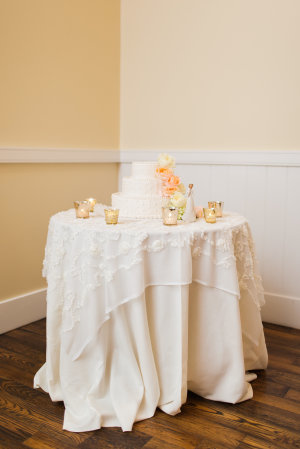 Cake Table with Vintage Linen