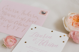 Gold and Pink Wedding Invitations1