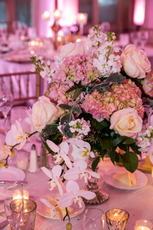 Hydrangea and Orchid Centerpiece