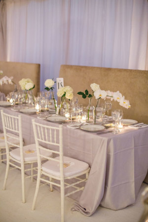 Ivory and Gray Reception Tables