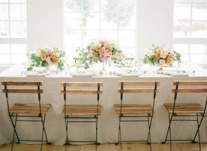 Peach and Ivory Spring Wedding