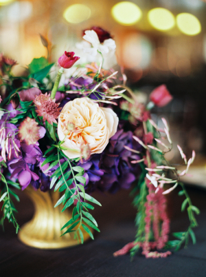 Peach and Purple Wedding Flowers