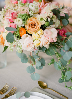 Pink and Peach Wedding Florals
