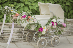 Pram Decorated with Flowers