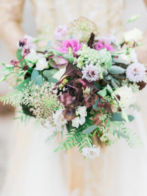 Purple And Greenery Bouquet By The English Garden
