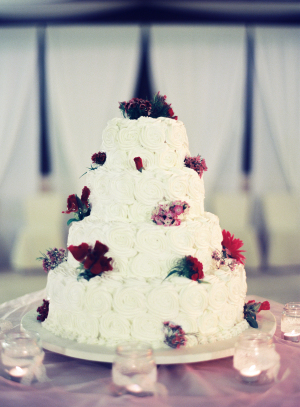 Wedding Cake with Icing Rosettes