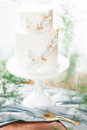 Wedding Cake with Sugar Laurels