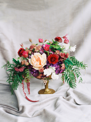 Wedding Flowers in Dark Jewel Tones