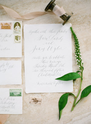 Wedding Invitations in Gray Calligraphy