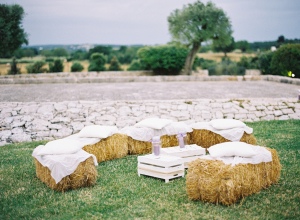 Wedding Seating Bales of Hay