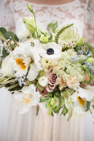Yellow and Green Pastel Wedding Bouquet