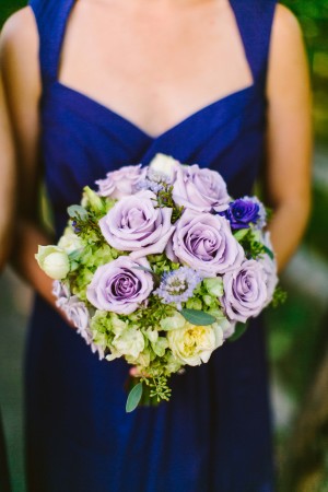 Bridesmaid with Purple Bouquet