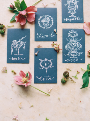 Custom Calligraphy Escort Cards
