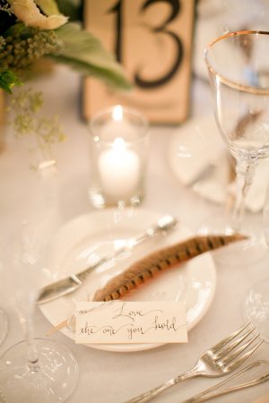 Feather at Place Setting