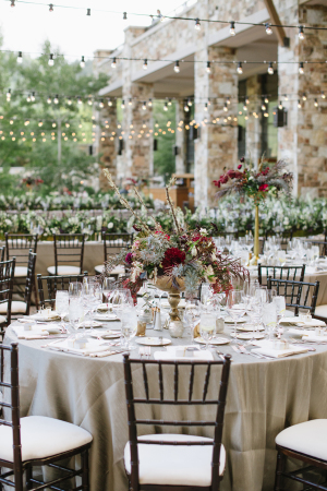 Gold and Burgundy Reception