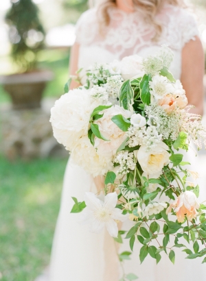Ivory and Pale Peach Bouquet