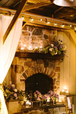 Mantel with Flowers and Candles